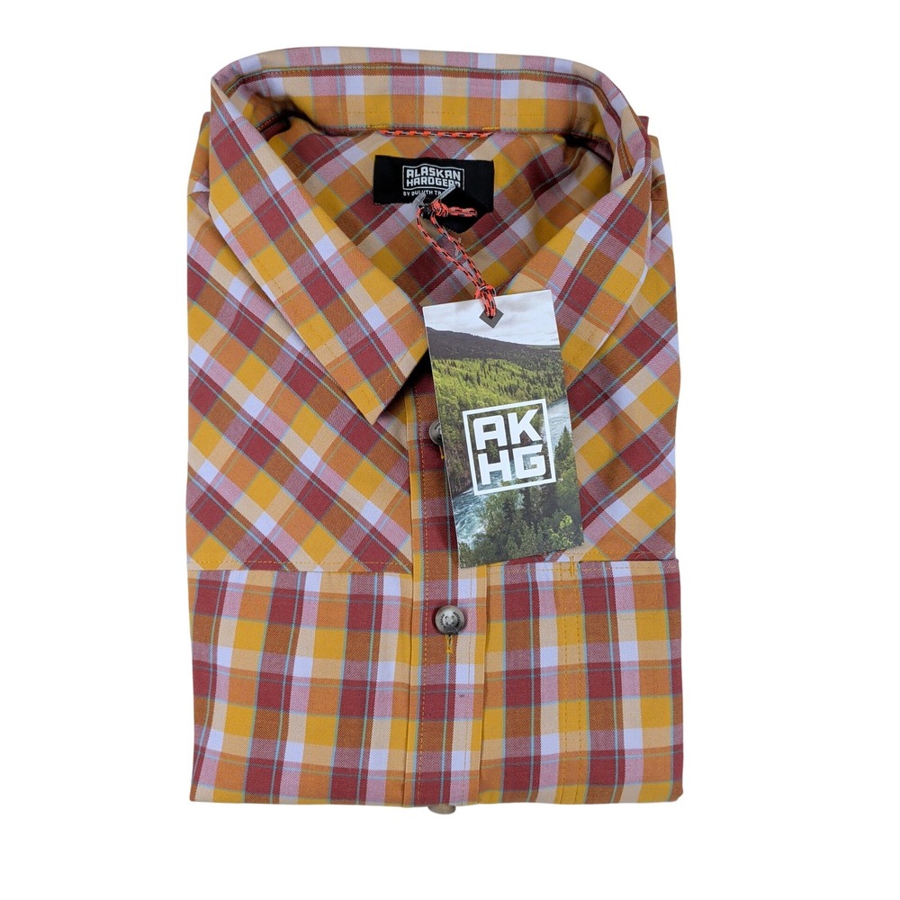 Alaskan Hardgear Duluth Women XXL Midnight Sun Plaid Shirt Yellow Red 80732 NEW